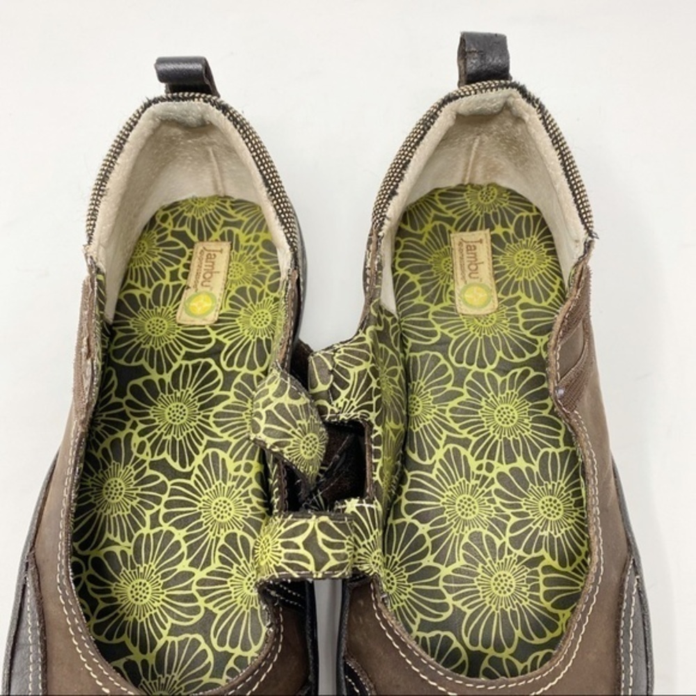 Jambu Prizm Leather Mary Jane Flats Brown 9 - Picture 8 of 9